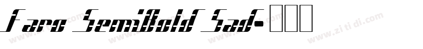 Faro SemiBold Sad字体转换
